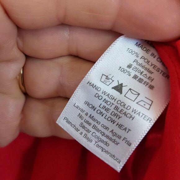 Naked Zebra red spaghetti strap wrap top size medium - Picture 5 of 6